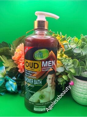 Veet Gold Oud Men Shower Bath - Brown (Skin Lightening & Glowing)